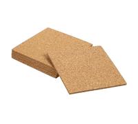 QUARKZMAN 6pz Sughero Autoadesivo, Quadrati Sughero 3,54" x 3,54" x 3" Fogli Supporto Tavole Sughero Autoadesivi, Tappetini Sughero Appiccicosi Sottobicchieri Sughero Forniture Artigianato