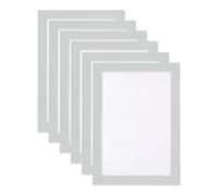 QUARKZMAN 6pz Supporto Cartelli Magnetici Autoadesivi, Cornice Magnetica Foto da 5"x7" Supporto Finestra per Esposizione Documenti, Cartello per Casa, Ufficio, Ristorante, Argento.