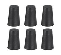 QUARKZMAN 6Pz Tappi in Gomma Solida, 12mm a 17mm Tappi Conici Gomma Siliconica Resistente ad Alta Temperatura per Tappi Fori, Spruzzatura, Rivestimento, Protezione Pittura, Nero, 25mm