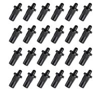 QUARKZMAN 7,5mm Armadio Porta Riparazione Perni 24pz Plastica Smorzatore Sostituzione Perni Molla Asse Caricato Perni Mobili Porta Pannello Connettore per Persiana Cucina Armadio Nero