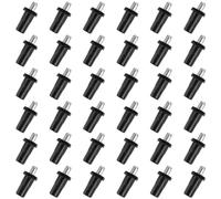 QUARKZMAN 7.5mm Armadio Porta Riparazione Perni 36pz Plastica Ammortizzatore Sostituzione Perni Molla Ferro Asse Caricato Perni Mobili Porta Pannello Connettore per Persiana Cucina Nero