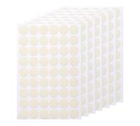 QUARKZMAN 7 Fogli/378pz Adesivi Autoadesivi Fori per Vite, 2,1 Cm/0,83" Pvc Copri Fori per Vite Adesivi Fori per Mobili Armadietto Legno Parete Scrivania Tavolo Libreria, Bianco Crema