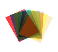 QUARKZMAN 7 fogli di plastica colorata, pellicola trasparente ambrata A4, filtro di luce in gel per correzione del colore, impermeabile, foglio da 11,7 x 8,3 pollici per lavori fai da