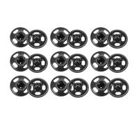 QUARKZMAN 72 Set Bottoni Automatici da Cucire 6/7/8mm Bottoni Automatici a Pressione Metallo per Chiusura Borse, Vestiti, Cucito, Artigianato, Nero