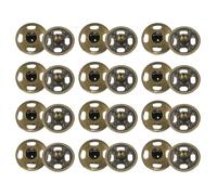 QUARKZMAN 72 Set Bottoni Automatici da Cucire 7mm Bottoni Automatici a Pressione Metallo per Chiusura Borse, Vestiti, Cucito, Artigianato, Bronzo