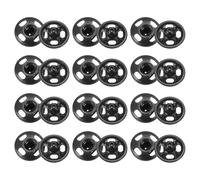 QUARKZMAN 72 Set Bottoni Automatici da Cucire 7mm Bottoni Automatici a Pressione Metallo per Chiusura Borse, Vestiti, Cucito, Artigianato, Nero