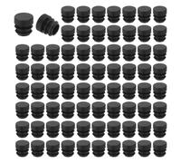 QUARKZMAN 76 Pcs Tappi Di Plastica Rotondi, Tappi Terminali Per Tubi, 15mm (0,59 Pollici) Inserti Per Gambe Di Mobili, Protezione Scorrevole Per Sedia, Divano, Tavolo, Scaffale, Nero