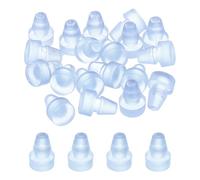 QUARKZMAN 76Pezzi Paracolpi per Piano Tavolo in Vetro con Gambo, 6.5mm/0.26" Paracolpi in Gomma con Piccola Base Antiscivolo Spaziatori (Adatti a Foro da 1/4 di Pollice), Trasparente