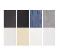 QUARKZMAN 8 Fogli Lastre Vetro Colorato, 100x150mm PMosaico di Vetro Varietà Piastrelle per Progetti Fai Da Te Decorazione Casa, Serie Bianco e Nero