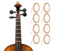 QUARKZMAN 8 Pezzi Nastro Dita Violino 50m 3mm 0,12" Arancione PET | Adesivi guida per violino e violoncello, per vari strumenti orchestrali, note sulla tastiera