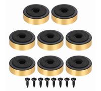 QUARKZMAN 8 Pezzi Piedini Isolanti Per Altoparlanti, 48mmx15mm Base Antivibrante In Schiuma Plastica Per Supporto Amplificatore Anti Vibrazione Per Sistemi Audio CD HiFi Home Theater, Oro