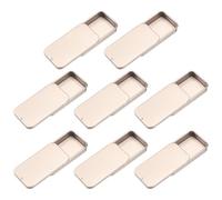 QUARKZMAN 8 Pezzi Scatoline Di Latta Con Coperchio A Scorrimento, Piccole Scatole Metalliche Vuote Con Coperchi Scorrevoli, 6x3.3x1 cm Organizzatori Rettangolari, Colore Rosa Oro