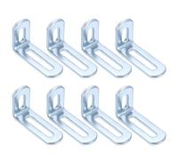 QUARKZMAN 8 Pezzi Staffe Angolari Regolabili, Staffa Ad Angolo A L Con Fessure 2"x1.2"x0.7", Supporto Angolare In Acciaio A 90 Gradi Per Scaffalature, Costruzione Mobili In Legno, Argento