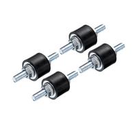 QUARKZMAN 8 Pezzi Supporti Isolanti Gomma M6x18mm con Viti 20x15mm Maschio Ammortizzatore Antivibrante Cilindrico Zincato Antivibranti Attacco Filettato con 16 Pezzi M6 Controdadi