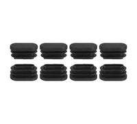 QUARKZMAN 8 Pezzi Tappi per Fori in Plastica, 30x15mm Tappo Terminale per Tubo Ovale Piedini Inserimento Tubi Metallici Copriforo per Gambe di Sedie Tavolo Recinzioni, Nero