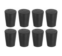 QUARKZMAN 8 Pz Tappo in Gomma Massiccia, Tappo a Cono in Gomma per Tubi di Prova, Fiale, Contenitori in Vetro per Industria e Laboratori, 19x14x25mm Nero