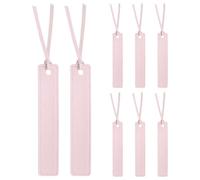 QUARKZMAN 8 segnalibri in pelle personalizzati fatti a mano con corda in pelle per gli amanti dei libri, lettori, scrittori, accessori per uomini e donne, rosa