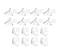 QUARKZMAN 8 Set Angolo In Acrilico Staffa A Forma Di L E Connettore Angolare Triangolare Giunto Supporto Staffe Trasparenti Con Viti M3 Per Rinforzo Collegamento Mobili