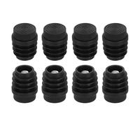 QUARKZMAN 8 Set Piedini Regolabili, M8x22mm Plastica Regolabili Gambe Mobili Inserto Filettato Rotondo Livellatori Avvitabili Per Tavolo Sedia Mobili, Nero