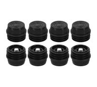 QUARKZMAN 8 Set Piedini Regolabili, M8x32mm Plastica Piedini Regolabili per Mobili Inserto Filettato Rotondo Avvitabile Glide Livellatori per Tavolo Sedia Mobili, Nero