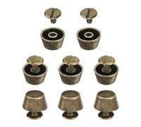 QUARKZMAN 8 Set Rivetti Borchie per Borsa a Mano e Borsa a Tracolla 1/2" Rivetti Testa Piatta Vite Posteriore Punte Lega Fibbie Rivetti per Pelle per Borse Tote Abbigliamento, Bronzo