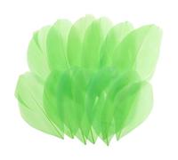 QUARKZMAN 80 PCS Piume D'Oca Naturali per Artigianato, 2-3.1 Pollici Piccole Piume Colorate per Dream Catcher Forniture DIY Decorazioni Matrimonio Centrotavola Party, Verde Erba