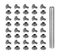 QUARKZMAN 80 Pezzi Rivetti a Pressione Cristallo 6mm Bianco Rapidi