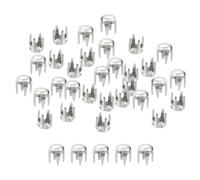 QUARKZMAN 80pz Rivetti a Cupola Tonda Argento, Rivetti Rotondi Borchie Ottone Punte Puntini Punk Rock Perline Artiglio per Vestiti Cintura Borsa Scarpe Bracciale Artigianato Pelle 2,5mm