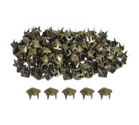 QUARKZMAN 80pz Rivetti a Piramide Quadrata, 5mm Chiodi a Quattro Punte, Borchie in Rame Stile Punk Rock per Abbigliamento Borsa Pelle Scarpe (Bronzo)