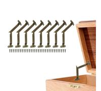 QUARKZMAN 8Pcs Cerniere A Ribalta Piegevoli, Cerniere Per Mobili Girevoli A 180 Gradi In Ferro, Supporto Ribalta 3.31" x 1.26" Per Armadio, Scatole Di Legno, Mobili La Casa, Finestre