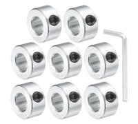 QUARKZMAN 8Pcs Collari Per Albero /16 "Foro,Collare Per Albero A Vite 7/8 "OD 7/16 "Larghezza Acciaio Al Carbonio Zincato Con Chiave A Brugola A Testa Piatta 1/8 "Per Argento