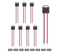 QUARKZMAN 8Pcs Connettore Femmina Type-C A Pannello Impermeabile, Cavo A Spina Nuda 2-Pin Con Anello Di Gomma Per Installazione.