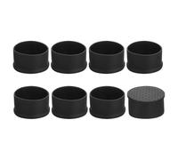 QUARKZMAN 8Pcs Coperchi per Gambe di Sedia, Adatti a Diametro Esterno 50mm (2 Pollici) Coperchi in PVC Non Marcanti Antiscivolo per Gambe di Sedia Protettoriper Tavoli Coperchi, Nero
