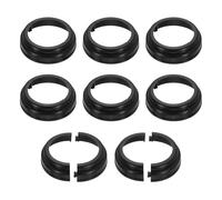 QUARKZMAN 8Pcs Copripalo, 4.33" Copertura Plastica Divisibile Per Base Palo, Decorazione Round Per Tubo Deck Adatta A Tubi Con Diametro terno 3" Per Ringhiera Scale Balcone Recinzione, Nero