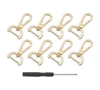 QUARKZMAN 8Pcs Ganci Girevoli 20mm 3/5 Pollici Anello D Gancio Oro Chiaro