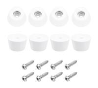 QUARKZMAN 8Pcs Piedini in Gomma, 15mm H x 25mm L Pads Rotondi con Rondella e Viti