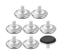 QUARKZMAN 8Pcs Piedini Regolabili per Mobili con Filettatura M10, 47x20mm Piedini Regolabili per Tavoli, Piedini Avvitabili per Livellamento di Sedie e Panche, Nero