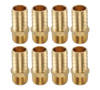 QUARKZMAN 8Pcs Raccordo A Spina in Ottone 1/2" NPT Maschio A 3/4" ID Tubo per Brew Pipe Raccordo Collegamento Diretto A Torre Costruzione Resistente