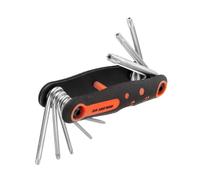 QUARKZMAN 8pz Chiave Esagonale Pieghevole T9-T40 Torx Star Acciaio Cr-V Portatile Chiavi Pieghevoli Manico in Gomma per Riparazioni Domestiche Base