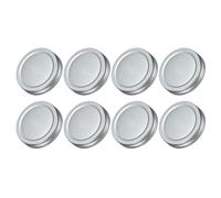QUARKZMAN 8pz Coperchi per Barattoli Mason Jar, 70mm/2,76" Tappi in Lamiera Stagnata Bocca Regolare Antigoccia per Conservare Alimenti in Cucina, Argento