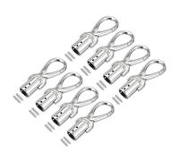 QUARKZMAN 8pz Fermagli Metallo 12mm Corda Terminale Cappuccio Chiusure Tappo Perline Terminatori Cordone con Viti Ricerca per Nappe Gioielli Fare Borsa Cinturino Fai Da Te Argento