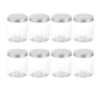 QUARKZMAN 8Pz Lattine Alluminio Coperchi Cavi 8,5oz/250ml Deodorante per Ambienti Contenitori Rotondi Ricaricabili Spezie Barattoli Plastica Modello per Candele Conservazione Viaggio