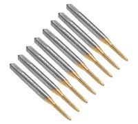 QUARKZMAN 8Pz Maschi Per Filettatura Diritto, M1.6 x 0.35 Utensile Per Filettatura E Maschiatura Con Rivestimento In Titanio Metrico, M35 acciaio rapido cobalto