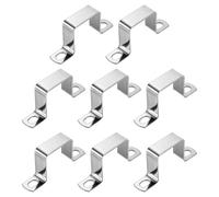 QUARKZMAN 8pz Morsetto a Sella a U, 40x40mm Fascette Stringitubo in Acciaio Inossidabile 304 Morsetti per Tubi per Porta Battente Chiusa Supporto Barra per Fissare Condutture Cavi