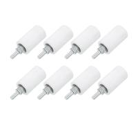QUARKZMAN 8pz Scorrevole Cancello Guida Rullo 2.7" Rulli Nylon Cancello Supporto Assemblaggio Universale Porta Puleggia Ruote per Cancello Scorrevole Porta Elettrica Bianco