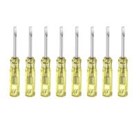 QUARKZMAN 8pz Sl2.0 Mini Cacciavite a Taglio 2mm Testa Piatto Magnetica 45mm Lunghezza per Riparazioni di Piccoli Elettrodomestici, Giallo
