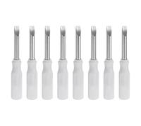 QUARKZMAN 8pz Sl3.0 Mini Cacciavite a Taglio 3mm Testa Piatto Magnetica 45mm Lunghezza per Riparazioni di Piccoli Elettrodomestici, Bianco
