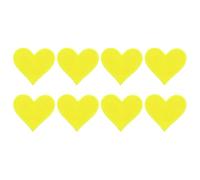 QUARKZMAN 8Pz Toppe Termoadesive a Forma di Cuore, Mini Toppe Adesive per Tessuti a Forma di Cuore per DIY Artigianato Zaini Borse Cappello Vestiti, 70mm Giallo Chiaro