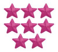 QUARKZMAN 8Pz Toppe Termoadesive a Forma di Stella Toppe Ricamate a Stella per Vestiti Termoadesive Rosse Scure con Strass per Abbigliamento Fai da Te Borsa Pantaloni