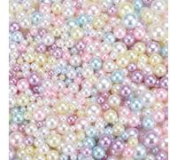 QUARKZMAN 900pz Perle Finte per Creazioni, Perle Rotondo in ABS 3-8mm Senza Foro per Riempitivi Vasi Realizzazione Gioielli Scatole Cosmetiche Parti Decorazione Casa, Multicolore